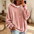thumbnail image 4 of JUjie Lightweight Hoodies for Women Oversized Sweatshirt Comfort Drawstring Sweatshirts for Fall & Winter Top 2026 Basic Hoodie Outfits Pink XXL, 4 of 5