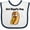 White and Navy, variant on Inktastic Hotdog Hot Diggity Dawg Boys or Girls Baby Bib
