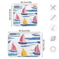 thumbnail image 4 of Yayeee Dish Drying Mat for Kitchen Counter 16"x18" Microfiber Absorbent Pad, Pink Hand Drawn Sailboats, 4 of 7