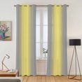 thumbnail image 2 of Yellow Grey Stripes Kitchen Curtains 84 Inch Length, Modern Minimalist Solid Gradient Grommet Top Bedroom Living Room Curtains, Light Filtering Cafe Curtain Drapes 2 Panels Set 84''x84'', 2 of 9