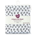 thumbnail image 3 of Parent's Choice 100% Cotton Infant Fitted Crib Sheet, Black & White Geo, 3 of 8