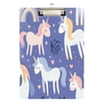 thumbnail image 2 of 12.5x9 Inch Acrylic Clipboard with Metal Clip – Single-Sided Print & Retractable Hook，Cute Unicorns, 2 of 8