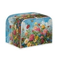 thumbnail image 2 of ZUXONGSY Flower Butterfly Toster Cover 4 Slice Kitchen Small Appliance Cover Bread Toaster with A Hook Home Decor Wide Slot Bread Machine Protector for Oven Kitchen Decor, 2 of 7