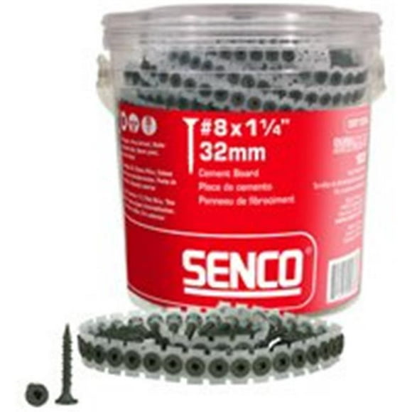 Senco Products 08T125W 8 x 1.25 in. Collated Cement Board Screws