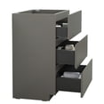 thumbnail image 5 of Gray Bathroom Storage Cabinet with 3 Drawers, Freestanding Vanity Without Sink, Melamine Material, 5 of 6