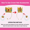 thumbnail image 6 of 5 Pcs Princess Costume & Accessories Set for Gir'ls, Crown/Brooch/Earring/Tutu Skirt Halloween Cosplay Dress Up (Rosy), 6 of 7