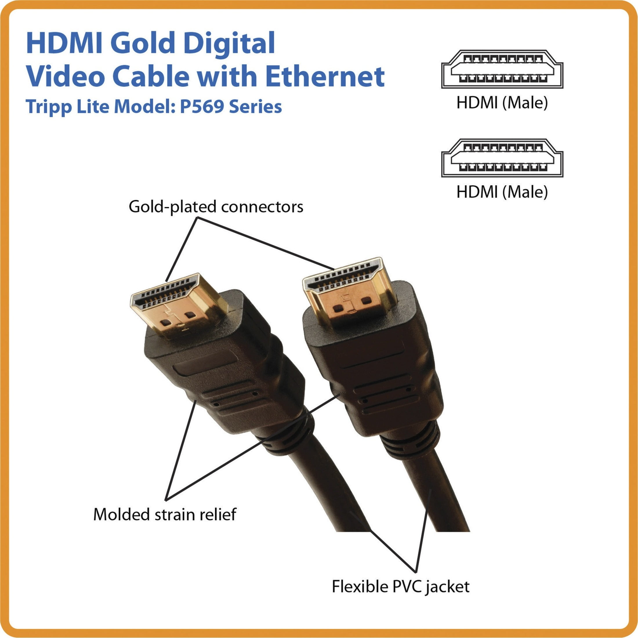 Tripp Lite 25ft High Speed HDMI Cable with Ethernet, Digital Video with Audio