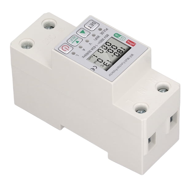Interruptor de Medidor de Energía Inteligente Wifi, Interruptor de CircuitO Inteligente Wifi Pantalla en Tiempo Real Multi Función 63a AC85-300V PARA EL HOGAR