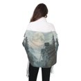 thumbnail image 4 of FORMRS Womens Scarf Winter Soft Long Big Warm Shawls Wrap Tassel Scarves, Moon and House, 4 of 9