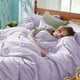 thumbnail image 2 of Juego de edredón Bedsure Twin, color morado claro, con sábanas, 5 piezas, 2 of 8