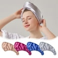 thumbnail image 1 of Toalla de microfibra para mujeres - Turbante de secado rápido súper absorbente para pelo rizado, grueso y largo - Rosa, morado, verde, café, gris, caqui, 1 of 8