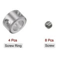 thumbnail image 3 of Uxcell 8mm Bore Set Screw Shaft Collars Aluminum Alloy, 14mm OD, 8mm Width 4 Pack, 3 of 6