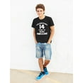 thumbnail image 3 of Unisex 14th Birthday Tstars T-Shirt - Celebrate 14 Years of Being Awesome! Perfect Gift for Youth - Fun Birthday Party Wear for Teens - Unique Print for Your Fourteen-Year-Old Son or Daughter, 3 of 6