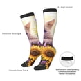 thumbnail image 4 of Fotbe Daisy Sunflower Lazy Cat Calcetas Divertidas Estampadas para Hombre y Mujer, Calcetas de Algodón hasta la Rodilla para Caminar, Correr, Enfermería y Embarazo, 4 of 6