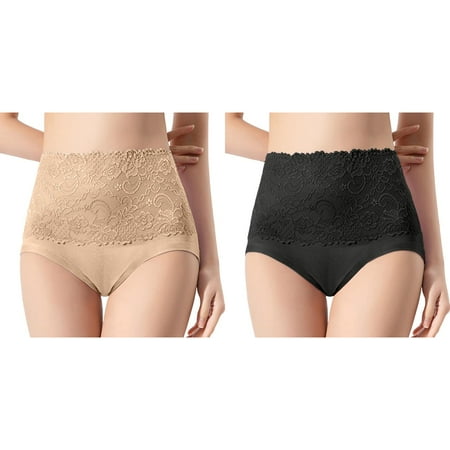 2-Pack Plus Size High Waist Striped Tangas No Show Bikini Custom Thongs Women Underwear Panties Thong Vs Thong Panties Women s Boy Short Panties Day of The Underwear Women plus Size Underwear for