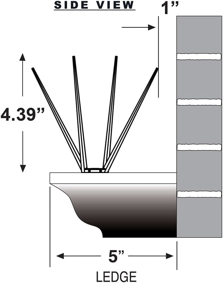 Bird-B-Gone Bird Repelling Spikes Kit For Large Birds, 20 - 1' Clear Plastic Spike Strips