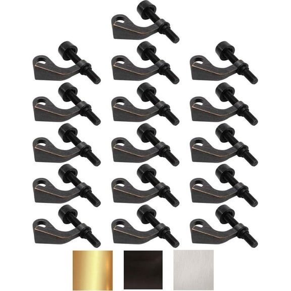 Litepak Hinge Pin Door Stop Heavy Duty Guard Adjustable Door Saver (16 Pack, Oil Rubbed Bronze)