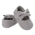 thumbnail image 5 of Douhoow Baby Girl First Walkers Solid Soft Shoes Newborn Princess Moccasins Bowknot Shoes, 5 of 9