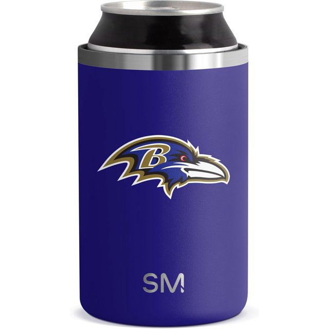 Simple Moderne sous Licence Officielle NFL Baltimore Ravens Cadeaux pour Hommes, Femmes, Papas, Fête des Pères / Glacière Isolée de Type Ranger pour Canettes Standard de 12 Oz - Bière, Seltzer et Soda