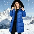 thumbnail image 7 of Winter Jackets for Women Warm Thicken Puffer Jacket Plus Size Mid Length Parka Coats with Faux Fur Trim Hood, 7 of 7