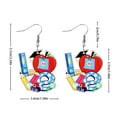 thumbnail image 3 of BNNG Teacher Earrings for Women Teacher’s Day Acrylic Earrings Double Side Design Rainbow Pencil Book Graduation Earrings, Teacher Appreciation Gifts for Preschool/Kindergarten Educators(1 pair), 3 of 4