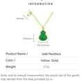 thumbnail image 2 of 14K Gold Lucky Fortune Pearl Necklace, Natural Jadeite Pendant, Elegant Freshwater Pearl Jewelry Gift for Her, 2 of 5