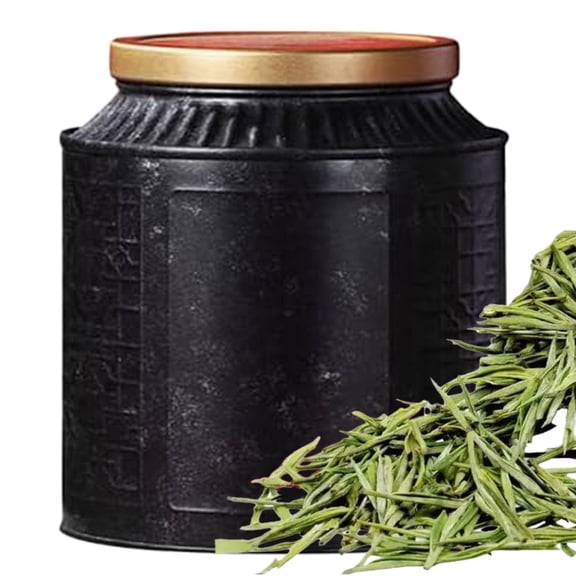 Clearance Under $3.06! Airtight Tin Tea Canister, Large Round Metal Storage Container for Tea Leaves, Coffee, and Dry Goods, Durable Preservation Jar