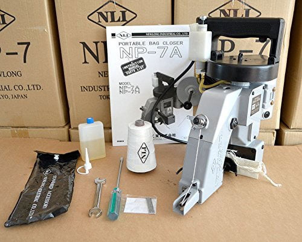 NEWLONG np-7a Portable Chainstitch Bag Closer Sewing Machine