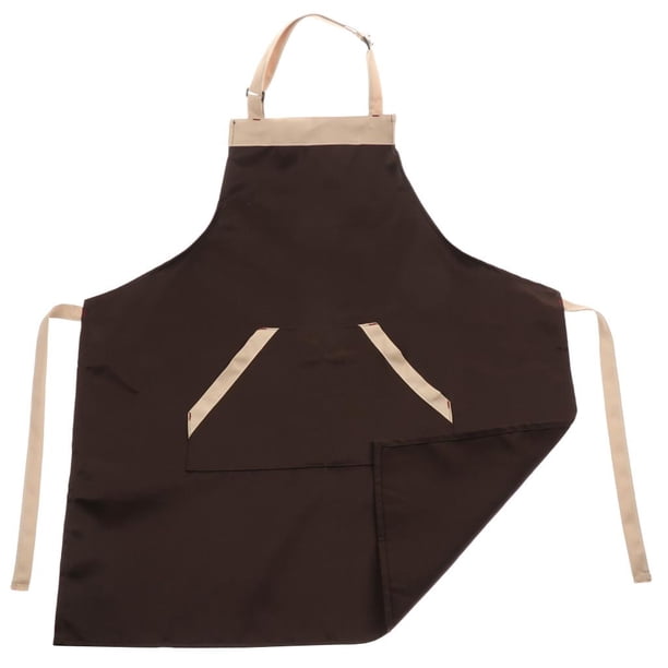 Delantal ajustable Camarero Chefs Hogar Cocina Cocina Artesanía Bar para Mujeres Mamá Borde beige café Zulema Delantales de camarero para hombre