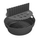 thumbnail image 1 of Revestimiento plegable de silicona para freidora de aire, accesorios para horno, redondo, resistente al calor, práctica bandeja plegable de repuesto Negro con divisor, 1 of 8