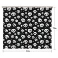 thumbnail image 5 of Black White Tiny Skull Pattern Shower Curtain 84"x72" ,Bathroom Decorative Shower Curtains Set with 12 Hooks,Modern Waterproof Washable Shower Curtain, 5 of 6