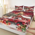 thumbnail image 3 of Castle Fairy Retro Truck 4Pcs Bed Sheets for Kids Children Boys Girls,Christmas Tree Snowman Deer King Sheets,Cabin Lodge Super Cozy Sheet Set,Luxury Bedroom Decor, 3 of 7