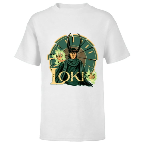 Marvel Studios Loki Season 2 God Loki Fractured Time - Short Sleeve T-Shirt for Kids - Customized-White