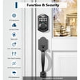 thumbnail image 5 of TEEHO TE002 Cerradura de puerta con huella digital - Cerradura de puerta de entrada sin llave - Cerrojo con teclado electrónico - Cerraduras inteligentes para puerta delantera - Cerradura automática -, 5 of 5