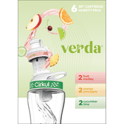 Cirkul Verda Flavor Cartridge Variety Pack, 6-Pack (2 Orange Pineapple, 2 Fruit Medley, 2 Cucumber Lime)