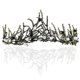 thumbnail image 3 of Tiara de corona negra para mujer, corona barroca de princesa reina vintage gótica para niñas, regalo ideal para disfraz de bruja de cisne negro, fiesta de graduación, cumpleaños, l, 3 of 5