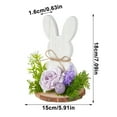 thumbnail image 3 of Nmdmisc Easter Bunny Decoration - Easter Bunny Decorations Spring Indoor Home Decor - Cute Wooden Cartoon Bunny Figurine - Decorative Holiday Parties Supplies for Living Room, Bedroom, 3 of 5