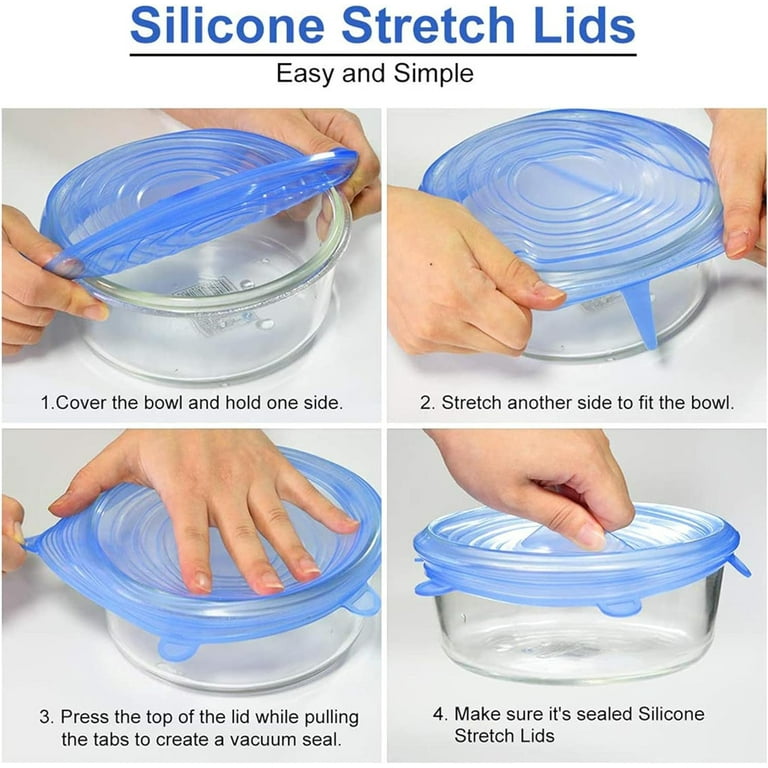 Food Covers Silicone Stretchable Lids Flexible Silicone Stretch - Main Image