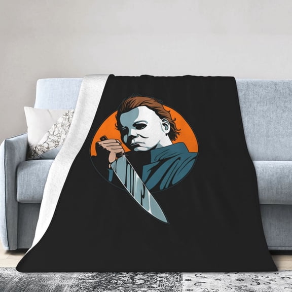 Michael Myers Throw Blanket, All Season Decorative Soft Cozy Fleece Blankets, Room Decor For Bed Chair Car Sofa Couch Bedroom