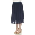 thumbnail image 2 of White Mark Women's Chiffon Pleated Midi Skirt, 2 of 6