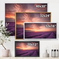 thumbnail image 4 of Designart 'Dramatic Clouds and Sunrise Over Lavender Field XII' Farmhouse Framed Canvas Wall Art Print, 4 of 5