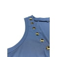 thumbnail image 5 of Qiylii Women Ribbed Vest, Solid Color Deep V-neck Bodycon Tank Tops with Snap Buttons, S/ M/ L/ XL/ XXL/ XXXL, 5 of 6