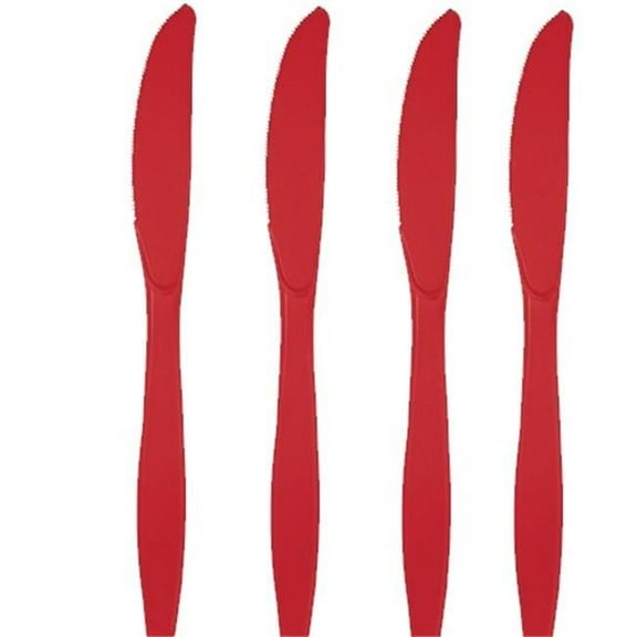 Hoffmaster Group 010573 Premium Plastic Knives, Classic Red - 24 per Case - Case of 12