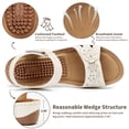 thumbnail image 4 of Ecetana Wedge Sandals for Women Foot Massage Sandals Summer Dressy Platform Walking Sandals, 4 of 6