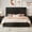 Black, variant on VanAcc Queen Size Bed Frame with 49" Tall & Full-Panel Headboard, Farmhouse Platform Bed with Wood Slats & Metal Bed Frame, Noise Free