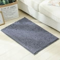 thumbnail image 2 of Bathroom Carpet 20x32 inch Chenille Bath Rug Non Slip Shower Mat Machine Washable Soft Microfiber Rugs for Bathroom Kitchen Bedroom Laundry Room,Dark Gray, 2 of 7