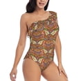 thumbnail image 3 of Honeii Owl Mandala for women's one-piece swimsuit featuring a chic one-shoulder design experience elegance and style in the water-XX-Large, 3 of 6