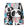 thumbnail image 5 of Rocae Panda Cute Pink Hearts for Men's Swim Trunks Quick Dry With Two Side Pockets and One Lined Patch PocketX-Large, 5 of 9