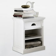 Beaumont Lane 1 Drawer Nightstand in Pure White (Assembled)