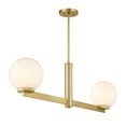 thumbnail image 5 of Meridian M100124MBK 2-Light Linear Chandelier in Matte Black, 5 of 7